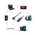 Cavo adattatore convertitore audio stereo femmina da gomito maschio da 2,5 mm a femmina da 3,5 mm, 2.5 Male to 3.5 Female(Black)