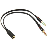 Adattatore cavo audio jack maschio da 3,5 mm a femmina da 3,5 mm, lunghezza totale: 13 cm, Black, 3.5mm Male to Female (Purple)