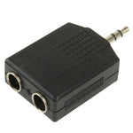 Adattatore audio da 3,5 mm maschio a 2 femmine da 6,35 mm, 3.5mm Male to Dual 6.35mm Female