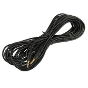 Cavo Aux, cavo audio stereo mini plug maschio da 3,5 mm, lunghezza: 10 m (connettore nero + placcato oro), Length: 10m Black, (Gold Plated)