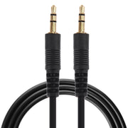 Cavo audio ausiliario stereo da 1 m da 3,5 mm maschio a 3,5 mm maschio (connettore nero + placcato oro), Length: 1m Black, (Gold Plated)