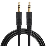 Cavo audio ausiliario stereo da 1 m da 3,5 mm maschio a 3,5 mm maschio (connettore nero + placcato oro), Length: 1m Black, (Gold Plated)