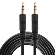Cavo Aux, cavo audio stereo mini plug maschio da 3,5 mm, lunghezza: 3 m (connettore nero + placcato oro), Length: 3m Black, (Gold Plated)