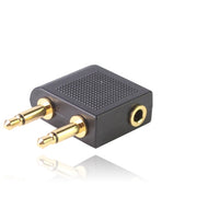Adattatore per presa per cuffie da aereo da 3,5 mm, 3.5mm Female to Dual 3.5mm Male, 3.5mm Female to Dual 3.5mm Male (Gold)