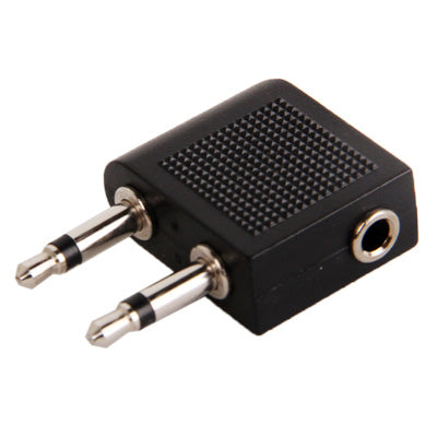 Adattatore per presa per cuffie da aereo da 3,5 mm, 3.5mm Female to Dual 3.5mm Male, 3.5mm Female to Dual 3.5mm Male (Gold)