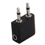Adattatore per presa per cuffie da aereo da 3,5 mm, 3.5mm Female to Dual 3.5mm Male, 3.5mm Female to Dual 3.5mm Male (Gold)