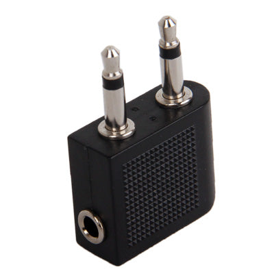 Adattatore per presa per cuffie da aereo da 3,5 mm, 3.5mm Female to Dual 3.5mm Male, 3.5mm Female to Dual 3.5mm Male (Gold)