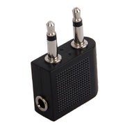 Adattatore per presa per cuffie da aereo da 3,5 mm, 3.5mm Female to Dual 3.5mm Male, 3.5mm Female to Dual 3.5mm Male (Gold)
