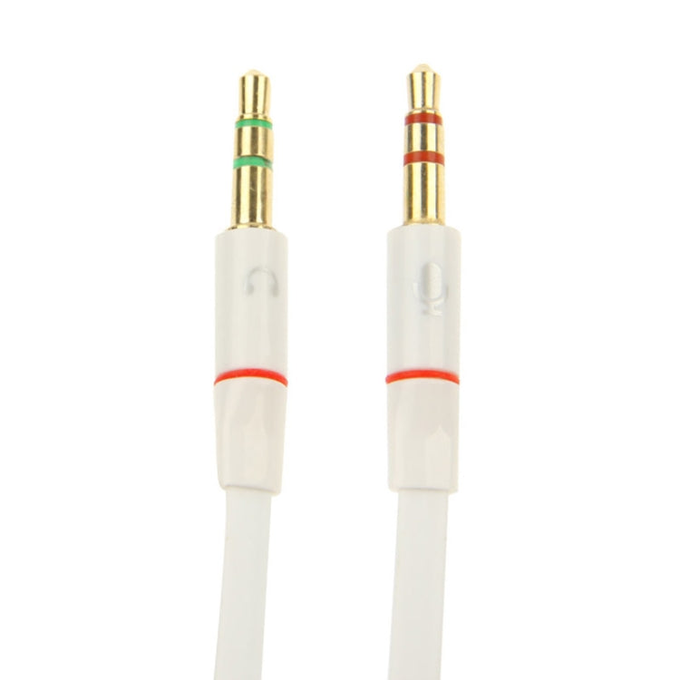 Cavo adattatore jack per microfono femmina da 3,5 mm a maschio da 3,5 mm + cavo adattatore jack per auricolari maschio da 3,5 mm, White