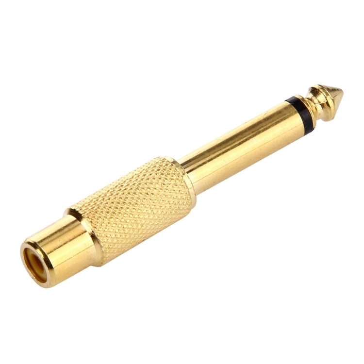 Adattatore jack per cuffie da 6,35 mm Memo maschio a RCA placcato in oro, 6.35 Male to RCA Female