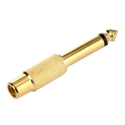 Adattatore jack per cuffie da 6,35 mm Memo maschio a RCA placcato in oro, 6.35 Male to RCA Female