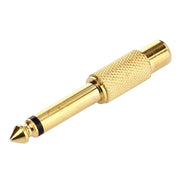 Adattatore jack per cuffie da 6,35 mm Memo maschio a RCA placcato in oro, 6.35 Male to RCA Female