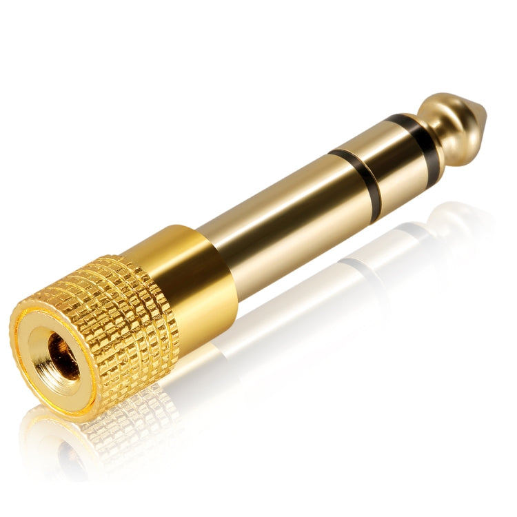 Adattatore per presa adattatore jack stereo da 6,35 mm maschio a 3,5 mm placcato oro, 6.35 Male to 3.5mm Female