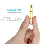 Adattatore per presa adattatore jack stereo da 6,35 mm maschio a 3,5 mm placcato oro, 6.35 Male to 3.5mm Female