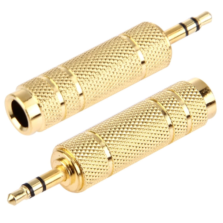 Adattatore presa adattatore jack stereo da 6,35 mm placcato oro da 3,5 mm, 3.5mm Male to 6.35 Female