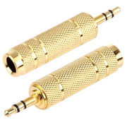 Adattatore presa adattatore jack stereo da 6,35 mm placcato oro da 3,5 mm, 3.5mm Male to 6.35 Female