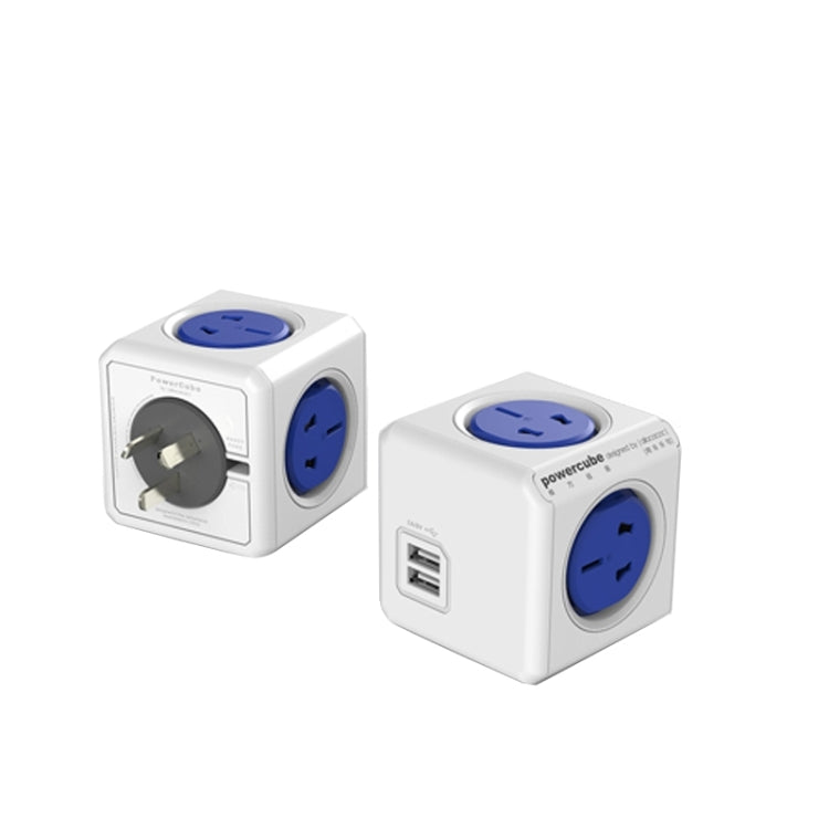 Presa di corrente adattatore da parete universale PowerCube 10A con 4 prese US/AU e 2 porte USB per ufficio domestico, presa AU, consegna colore casuale, With 2 USB Ports