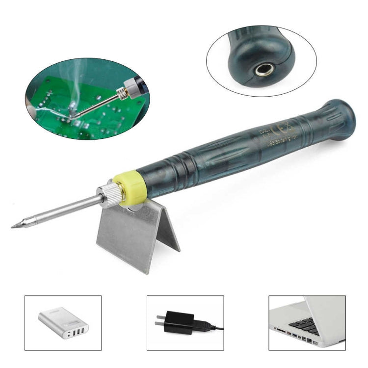 Penna per saldatore portatile alimentata tramite USB 5V 8W Punta a lunga durata + Interruttore tattile Cappuccio protettivo Spegnimento automatico 25 secondi, ZD-20U