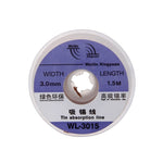 WL-3015 Filo assorbente in stagno per saldatura da 1,5 m, larghezza: 3,0 mm, 3.0mm