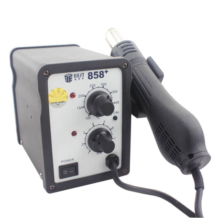 BEST BST-858+ AC 220V 50Hz 650W Pistola ad aria calda senza piombo a temperatura regolabile con vento elicoidale, BST-858+ EU Plug, BST-858+ US Plug