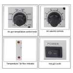 BEST BST-858+ AC 220V 50Hz 650W Pistola ad aria calda senza piombo a temperatura regolabile con vento elicoidale, BST-858+ EU Plug, BST-858+ US Plug