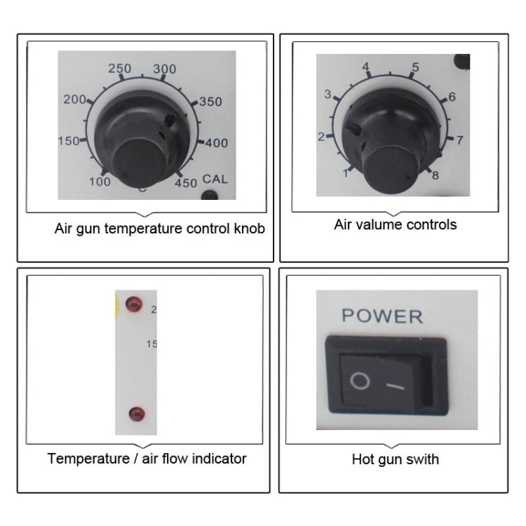 BEST BST-858+ AC 220V 50Hz 650W Pistola ad aria calda senza piombo a temperatura regolabile con vento elicoidale, BST-858+ EU Plug, BST-858+ US Plug