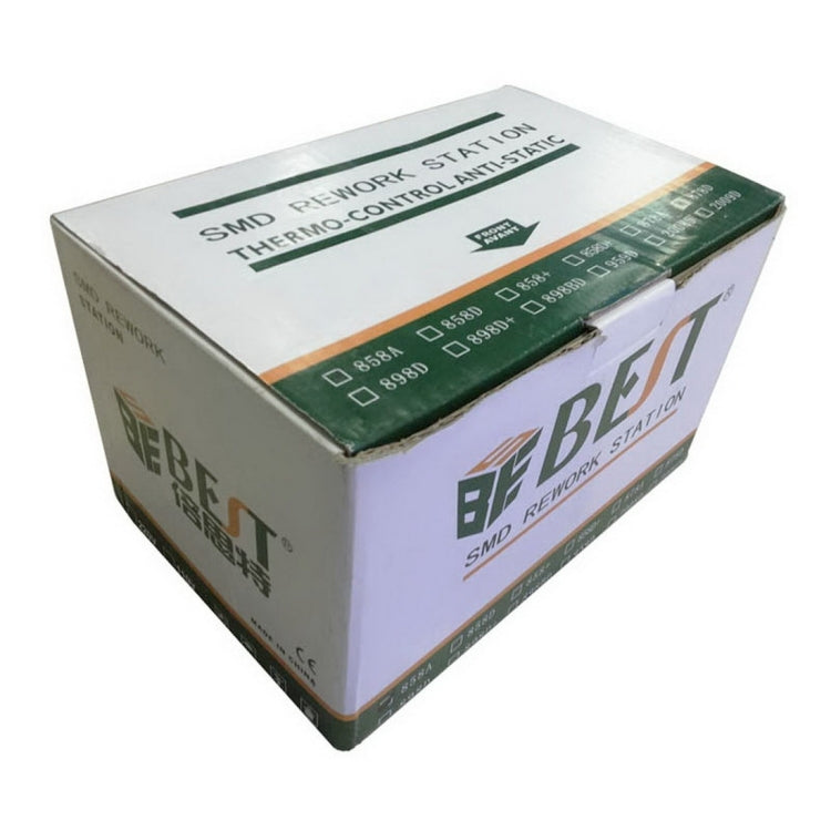 BEST BST-858D AC 220V 50Hz 650W Display LED Pistola ad aria calda senza piombo a temperatura regolabile con vento elicoidale, BST-858D EU Plug, BST-858D US Plug