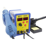 BEST BST-898D 2 in 1 AC 220V 720W Display LED Pistola ad aria calda senza piombo a temperatura regolabile con vento elicoidale + Stazione di saldatura e saldatore, BST-898D EU Plug, BST-898D US Plug