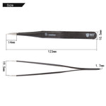 Pinzette antistatiche in acciaio inox BST-200ESD 20 cm
