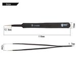 BEST BST-204ESD 202 Pinzette con punta antistatica in acciaio inossidabile, BST-204ESD