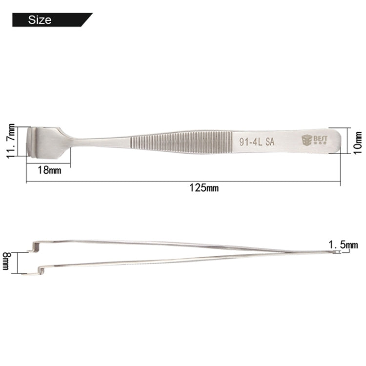 Pinzetta in acciaio inox per wafer di silicio 20cm