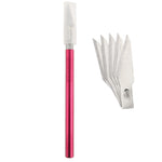 WLXY-9310, Coltello di precisione per utensili WLXY con lama sostituibile per intaglio/incisione/rifilatura di tappetini, OAL: 145 mm, dimensioni: 121 mm x 6 mm di diametro, WLXY-9310, WLXY-9310 Purple, WLXY-9310 Blue