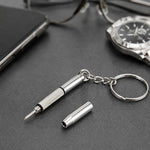 Cacciavite professionale 3 in 1 (croce 1.5, dritto 1.5, dado a stella M2.5) Strumento di riparazione con portachiavi per smartphone, orologi, occhiali, 3 in 1