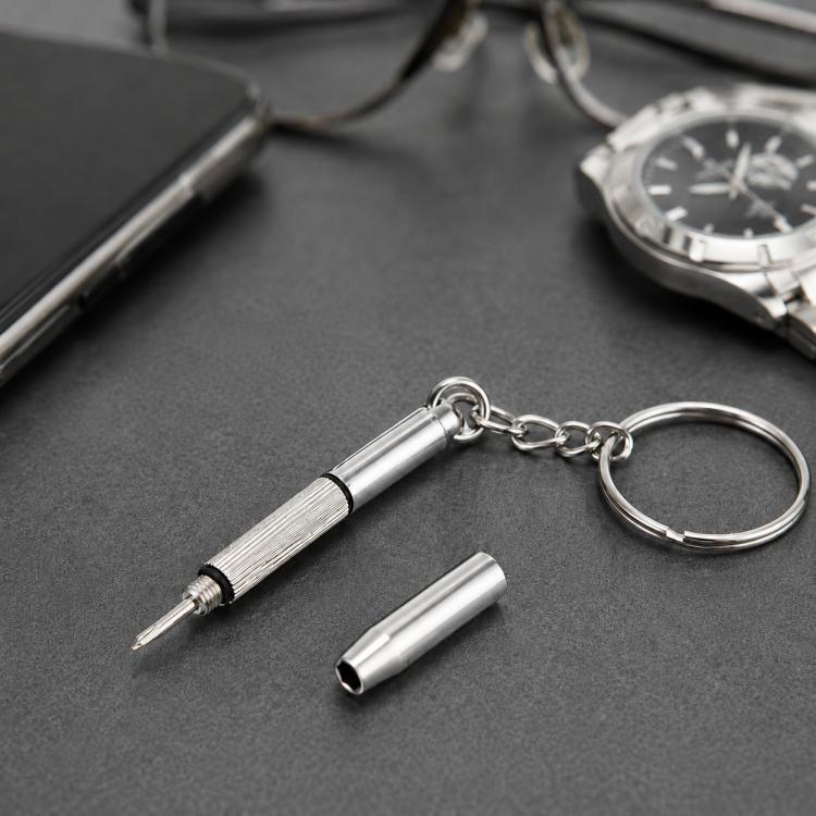 Cacciavite professionale 3 in 1 (croce 1.5, dritto 1.5, dado a stella M2.5) Strumento di riparazione con portachiavi per smartphone, orologi, occhiali, 3 in 1
