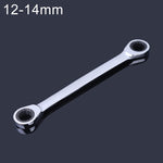 Chiave a cricchetto professionale a doppia testa da 12-14 mm, lunghezza: 16,6 cm, 12-13mm