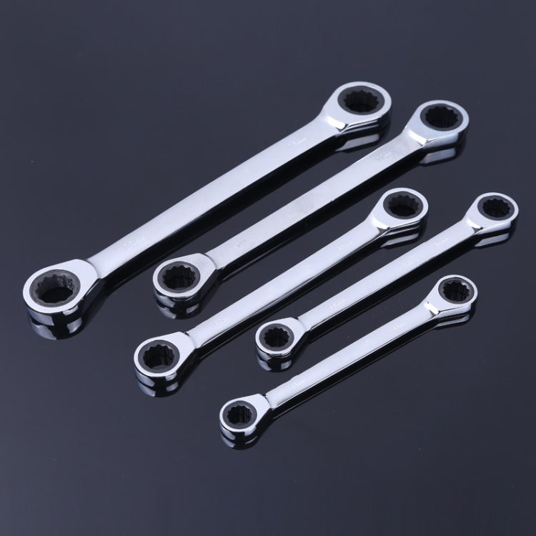 Set di chiavi a cricchetto professionali a doppia testa, 5 PCS/Set