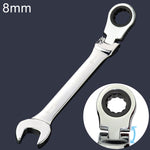 Chiave angolata a cricchetto con apertura a doppio uso da 8 mm, lunghezza: 13,8 cm, 8mm