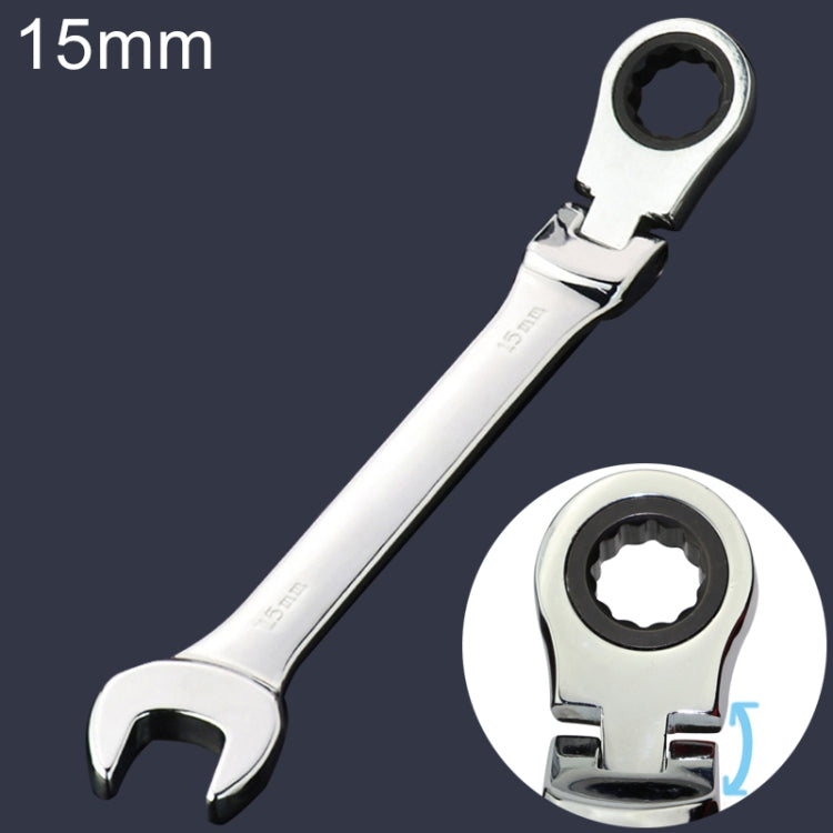 Chiave angolare a cricchetto con apertura a doppio uso da 15 mm, lunghezza: 19,5 cm, 15mm