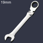 Chiave angolare a cricchetto con apertura a duplice uso da 19 mm, lunghezza: 24,5 cm, 19mm