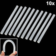 10 pratici stick di colla a caldo bianchi trasparenti, dimensioni: 270 x 11 mm (10 pezzi in una confezione, il prezzo è per 10 pezzi), 270 x 11mm