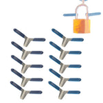 10 x grimaldelli per sblocco con clip per aeroplano, strumenti per grimaldello per tipi di serrature, Picklock Tools