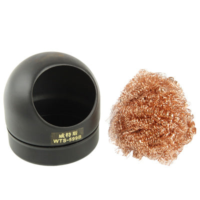 Pulitore per punte per saldatore (filo per pulizia punta + base), Soldering Iron Cleaner