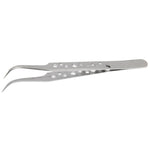 Pinzette curve in acciaio antimagnetico antiacido ad alta durezza, Curved Head