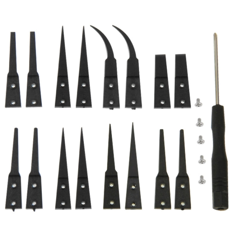 9 in 1 Replaceable Anti-Static Tweezers with Phillips Screwdriver, 9 in 1