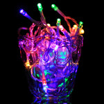 Per feste di Natale, 30 LED, luce RGB, flash a 2 modalità, alimentato a batteria, 3m 4-color RGB