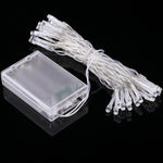 Per feste di Natale, flash a 2 modalità con 20 LED, alimentato a batteria, 2m Warm White, 2m  White Light
