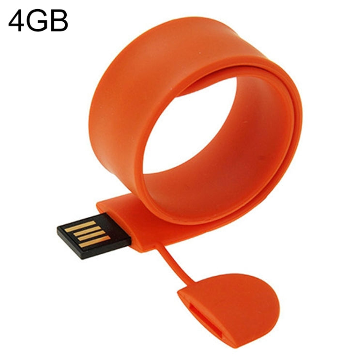 Bracciale in silicone Flash Disk USB con memoria da 4 GB, 4GB, 4GB (Orange), 4GB (Pink), 4GB (Purple)