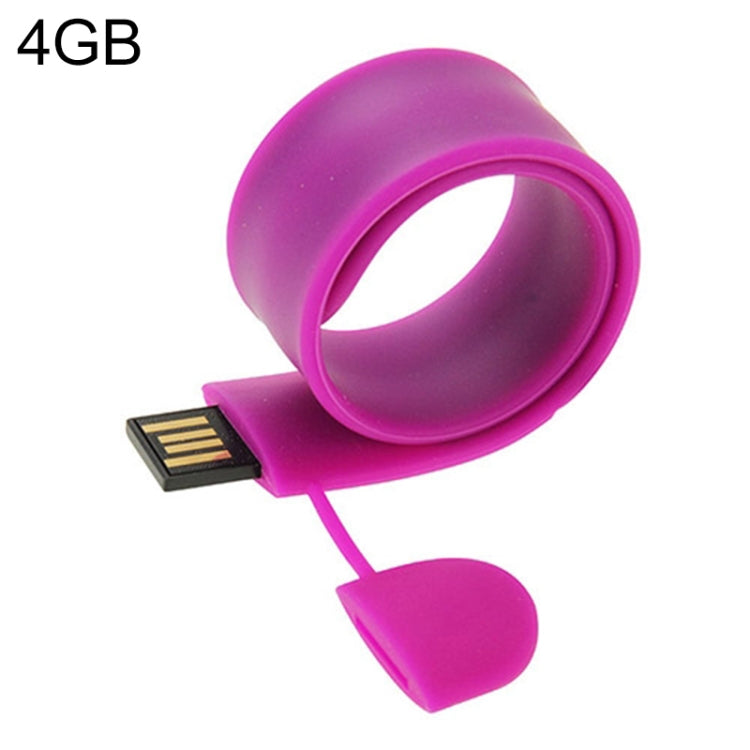 Bracciale in silicone Flash Disk USB con memoria da 4 GB, 4GB, 4GB (Orange), 4GB (Pink), 4GB (Purple)