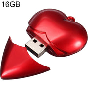 Disco flash USB da 16 GB in stile cuore, 16GB