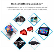 Disco flash USB da 4 GB in stile cuore, 4GB